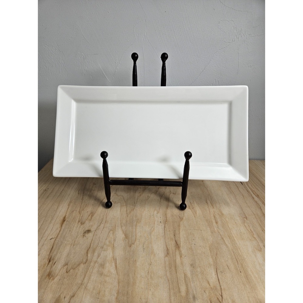 BIA Cordon Bleu Porcelain Rectangular Serving Platter White 14.25"